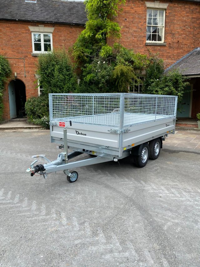 Preview of the first image of Debon PW2.4 3 Way Electric Tipping Trailer *Brand New* Mesh.