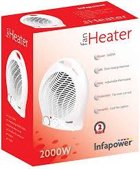 Preview of the first image of INFAPOWER UPRIGHT NEW BOXED WHITE FAN HEATER-2000W-3 MODES-.