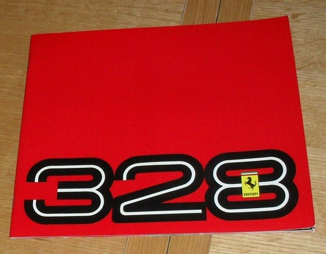 Preview of the first image of Ferrari 328 sales brochure.