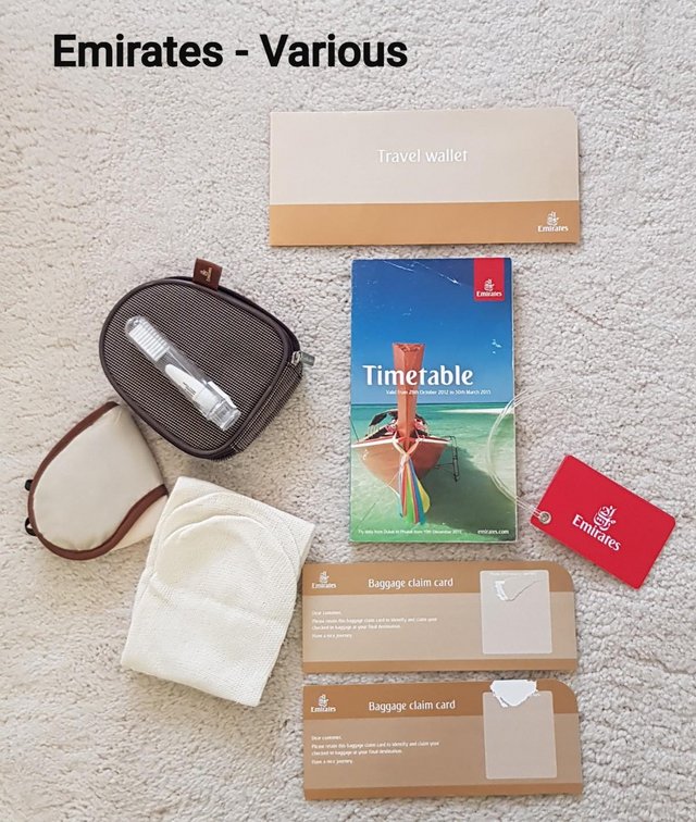 Preview of the first image of Emirates Airlines - Mix Lot - Timetables Ticket Wallet , Ame.