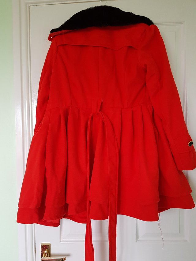 Image 2 of Size 8/10 Ladies Puff Red Jacket New BNWT winter