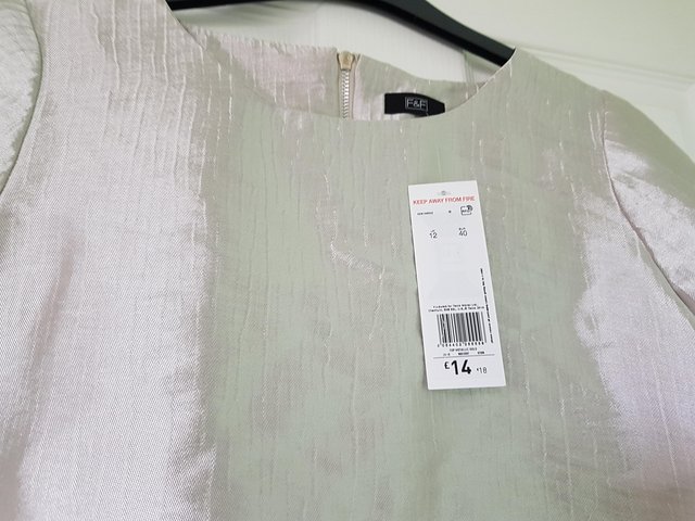 Image 2 of F&F Size 12 Silver New Top bnwt party top christmas gift new