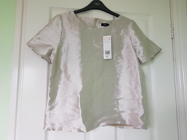 Image 3 of F&F Size 12 Silver New Top bnwt party top christmas gift new