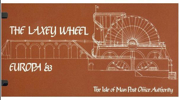 Preview of the first image of Isle Of Man 1983 Pres pack- SG249/250 The Great Laxey Wheel.