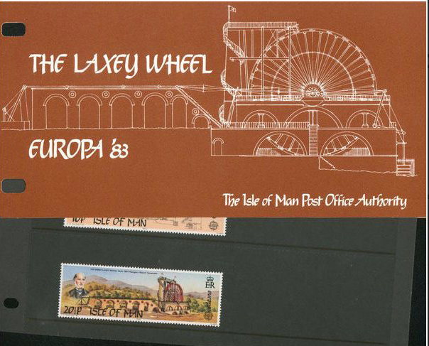 Image 2 of Isle Of Man 1983 Pres pack- SG249/250 The Great Laxey Wheel