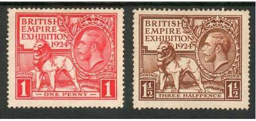 Preview of the first image of GB 1924 - SG430/31 - KGV - British Empire exhibition set MH.