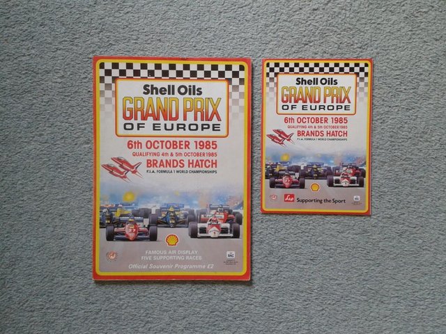 Preview of the first image of 1985 Grand Prix of Europe Programme & Lap Chart.