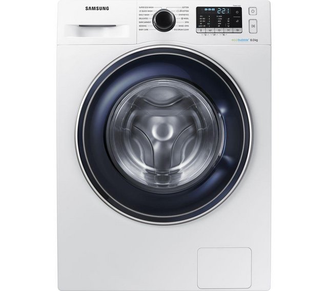 Preview of the first image of SAMSUNG ECOBUBBLE 8KG WHITE WASHER-1400RPM-QUICK WASH-WOW.
