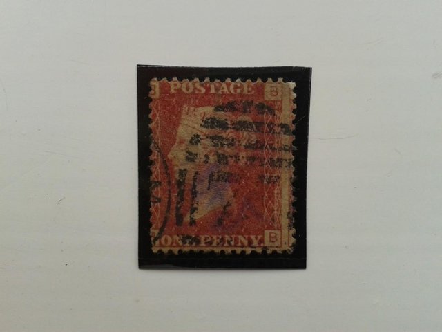 Preview of the first image of 1870, Plate 142, BB, One Penny (1d.) Red Stamp (SG43).