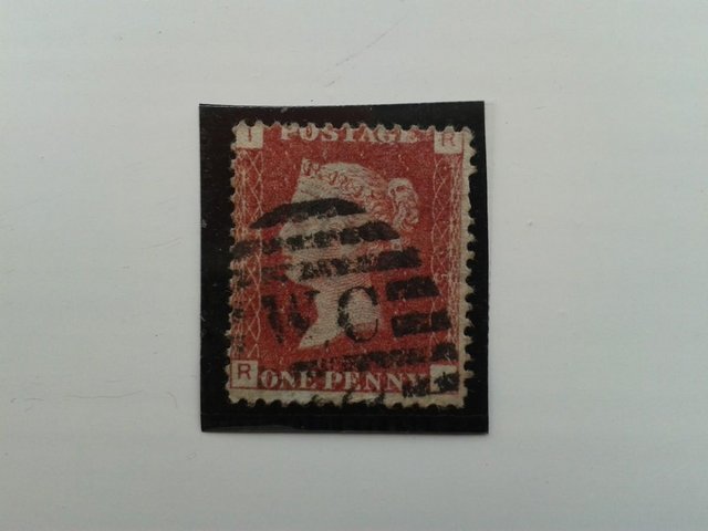 Preview of the first image of 1869, Plate 135, RI, One Penny (1d.) Red Stamp (SG43).