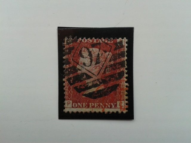 Preview of the first image of 1869, Plate 135, PC, One Penny (1d.) Red Stamp (SG43).