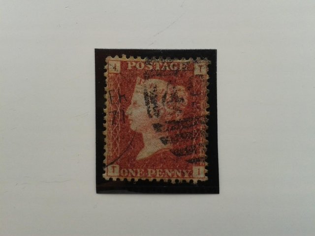 Preview of the first image of 1868, Plate 121, TI, One Penny (1d.) Red Stamp (SG43a).