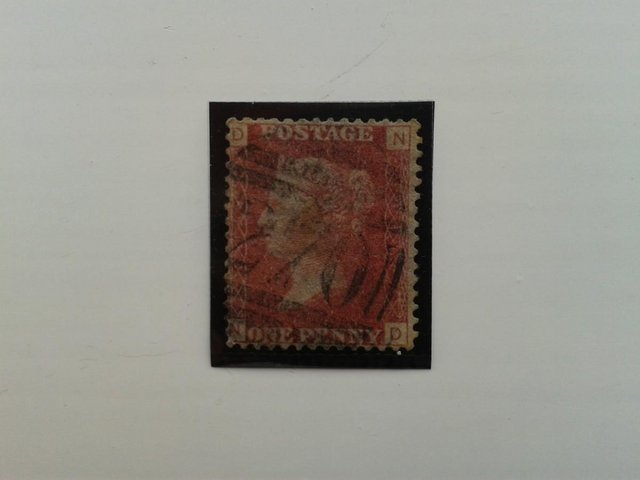 Preview of the first image of 1868, Plate 116, ND, One Penny (1d.) Red Stamp (SG43a).