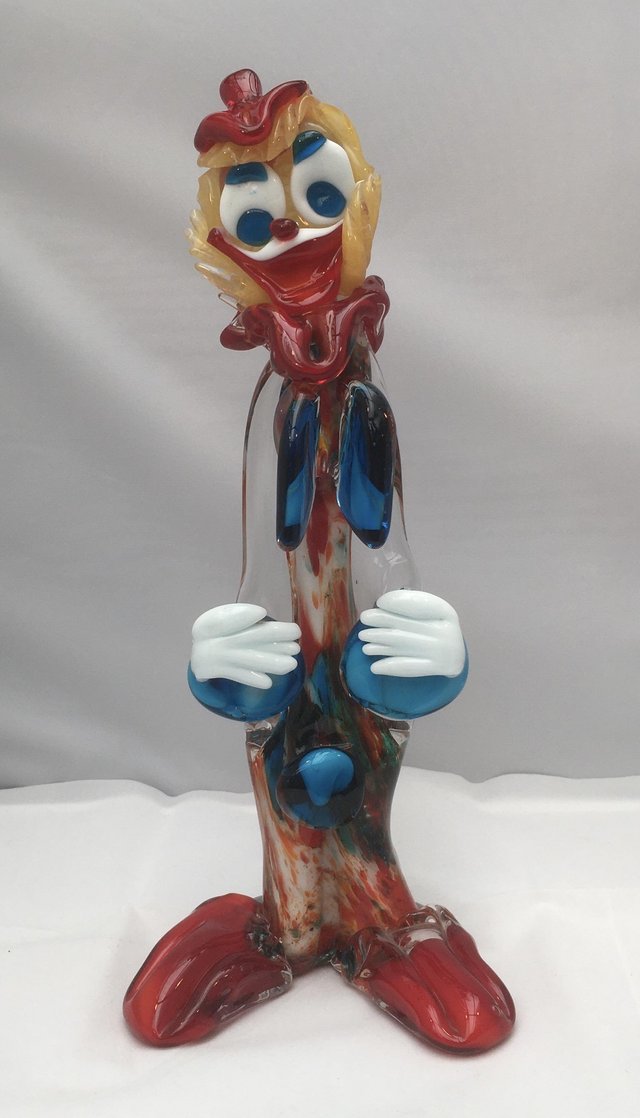 Preview of the first image of Murano Glass Clown 13” Fabulous!.
