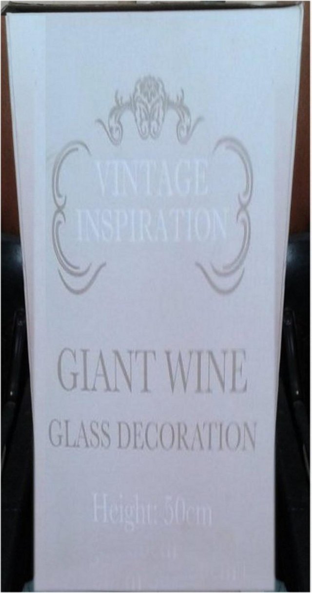 Image 2 of Unwanted Christmas Gift. Giant Novelty Wine Glass