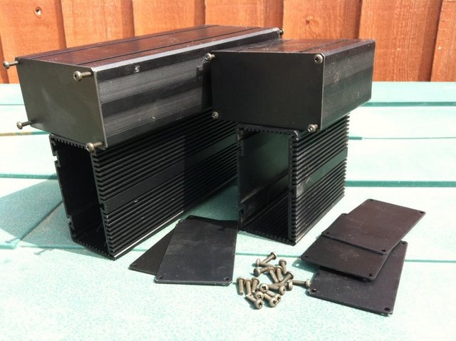 Preview of the first image of Heat Sink Boxes anodised black - for sale form £ 16.