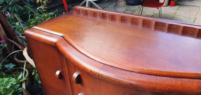 Image 10 of All Original Hand Made Solid Wood Art Deco Sideboard