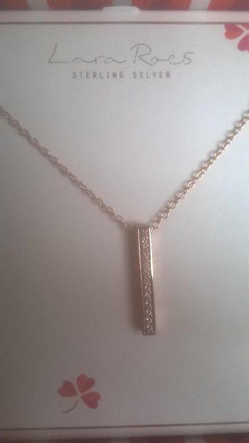 Preview of the first image of Rose gold plated, CZ sterling silver necklace.