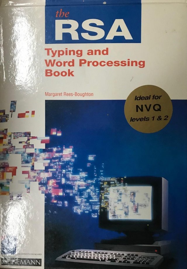 Preview of the first image of RSA Typing and Word Processing book.