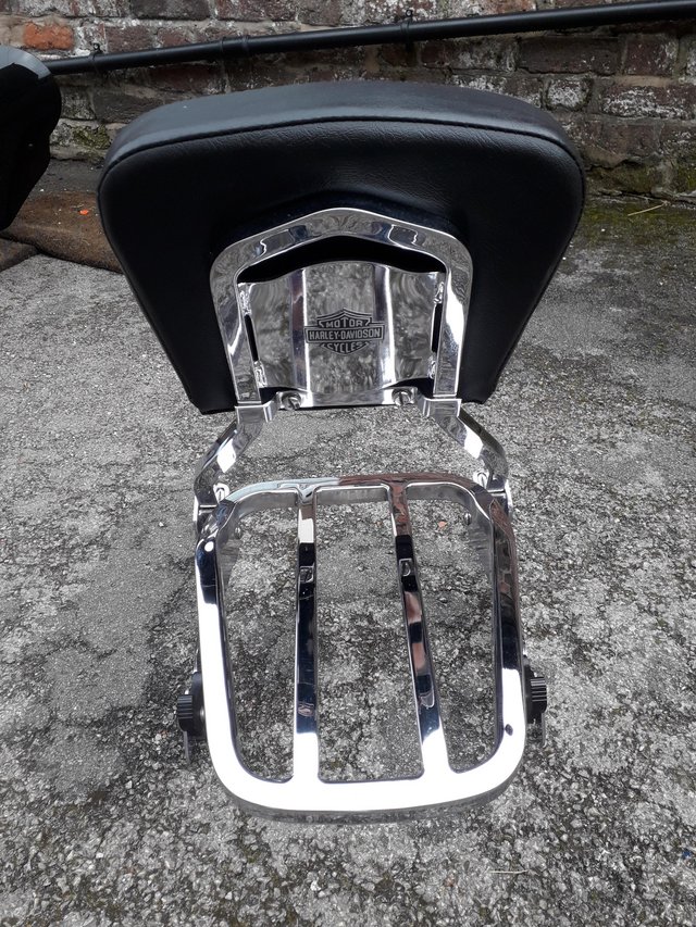 Preview of the first image of Harley davidson back rest and rack.