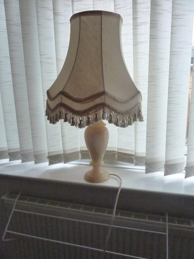 Image 2 of Alabaster onyx marble table lamp (no shade included) large