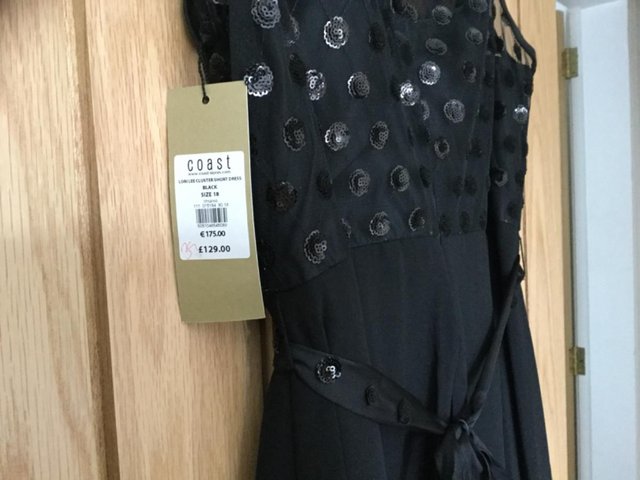 Image 2 of Coast - black chiffon Dress…..