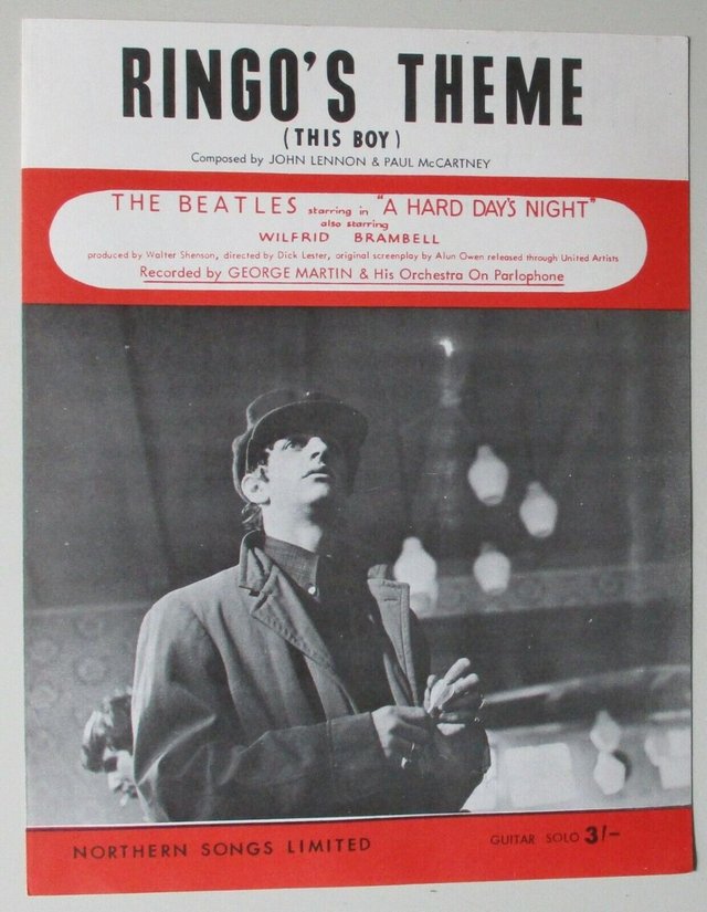 Preview of the first image of THE BEATLES. RINGO'S THEME. THIS BOY. UK SHEET MUSIC.1963.