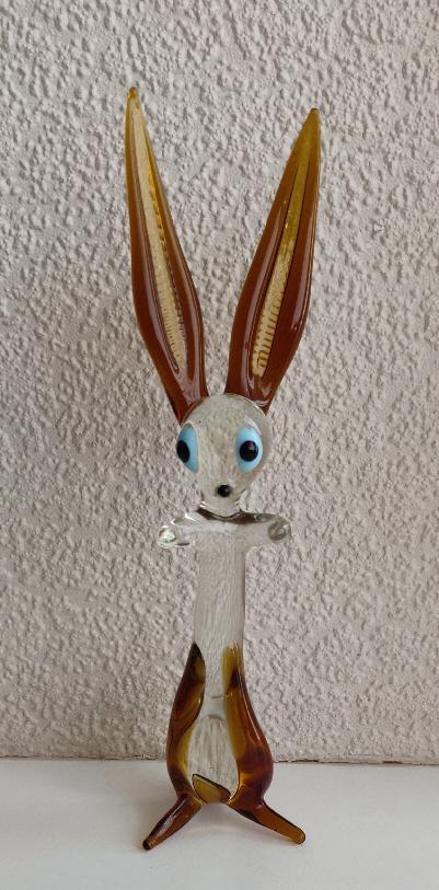 Preview of the first image of Beautiful Murano Glass Standing Rabbit.