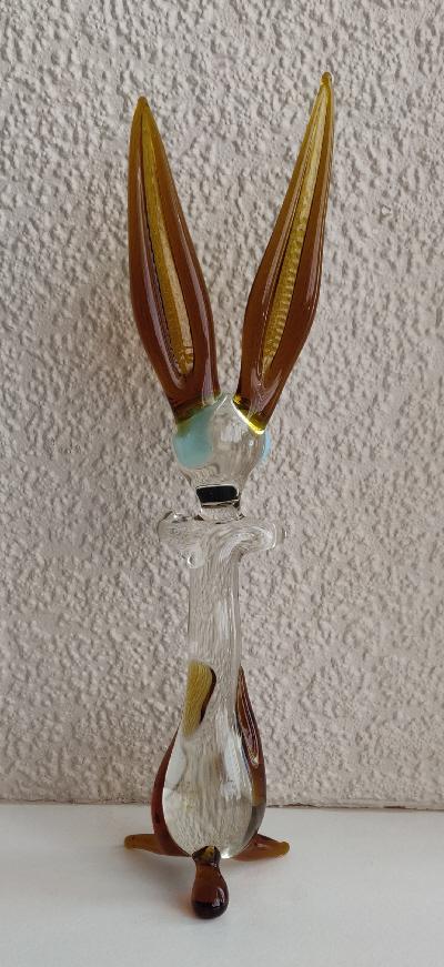 Image 3 of Beautiful Murano Glass Standing Rabbit