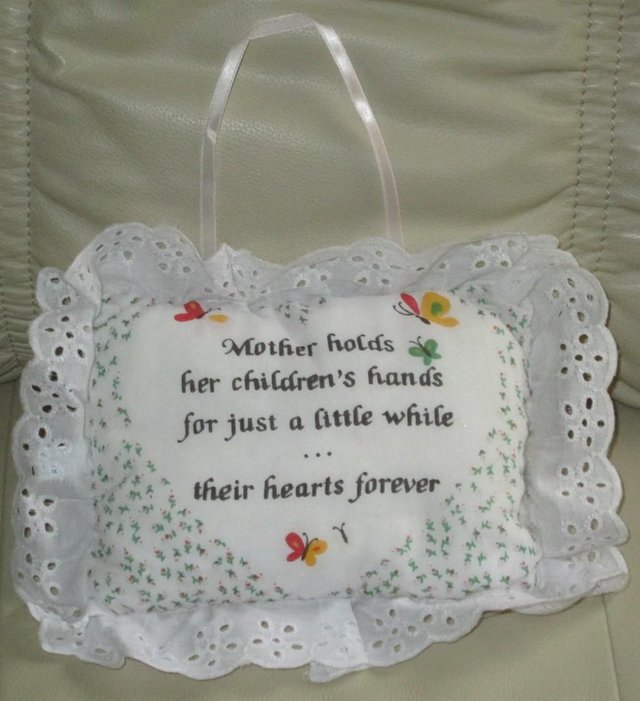 Preview of the first image of DECORATIVE CUSHION, WORDING FOR MOTHER.
