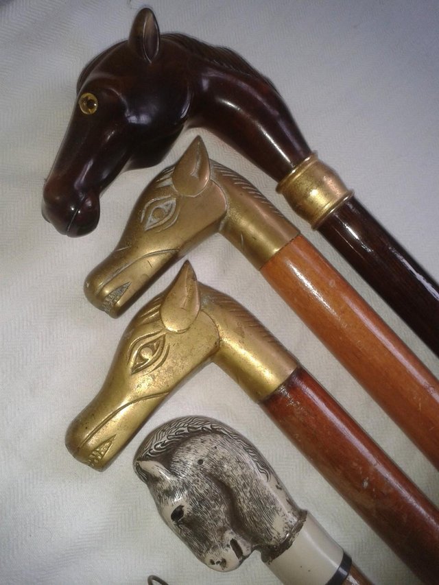 Image 2 of Horse snaffle bits, Equestrian walking cane, toasting fork
