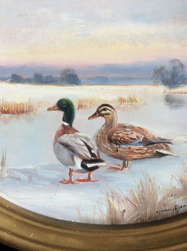 Image 2 of Oil painting of Mallards