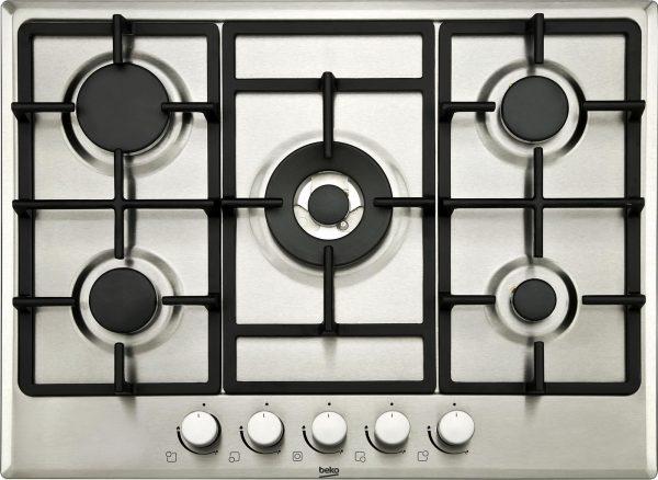 Preview of the first image of BEKO 70CM-5 BURNER GAS HOB-CAST IRON-EASY CLEAN-WOW.