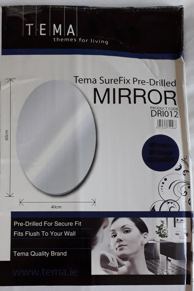 Preview of the first image of OVAL PRE-DRILLED MIRROR.