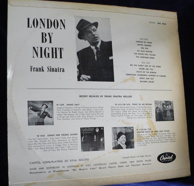 Image 2 of Frank Sinatra – London By Night - Capitol ENC 9224