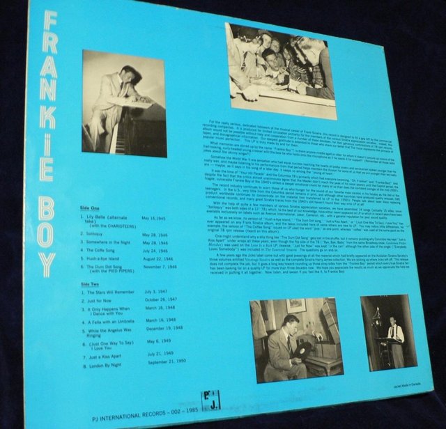 Image 2 of Frank Sinatra – Frankie Boy - PJ Records 1988