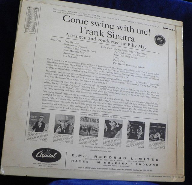 Image 2 of Frank Sinatra – Come Swing With Me - Capitol Records SW1594