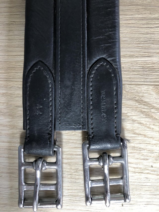 Image 2 of Black leather girth