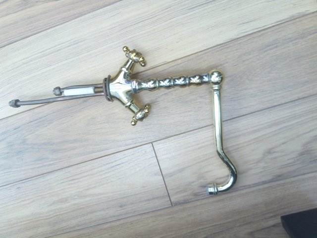 Preview of the first image of Antique brass kitchen tapgood condition.