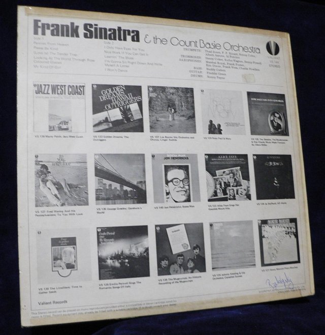 Image 2 of Frank Sinatra & The Count Basie Orchestra - Valiant Records