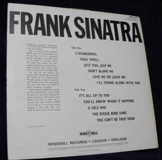 Image 2 of Frank Sinatra - Frank Sinatra – S'Wonderful - Windmill 1973