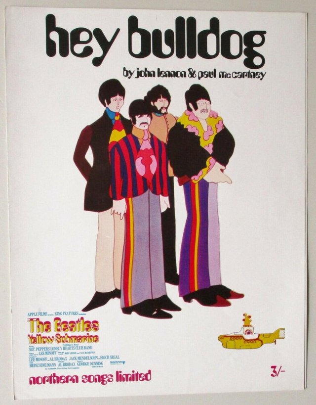 Preview of the first image of WANTED Beatles Sheet Music " Hey Bulldog".