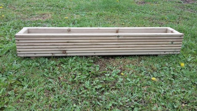 Preview of the first image of WOODEN DECKING WINDOW BOX PATIO GARDEN PLANTER HERB TROUGH.