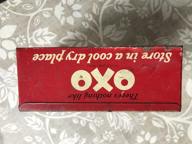 Preview of the first image of 1950s vintage OXO tin medium size.