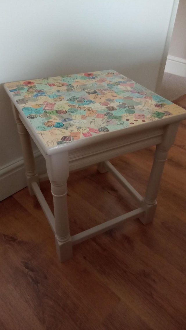 Preview of the first image of Ephemera hand decorated coffee table.