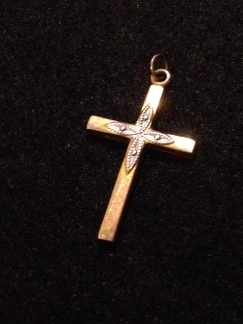 Preview of the first image of Beautiful Gold Cross with White Gold.