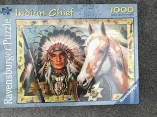 Preview of the first image of Brand New 1000 piece Jigsaw. Indian Chief.