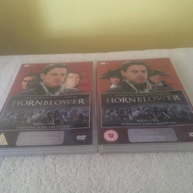 Preview of the first image of Hornblower DVD's (3 TV Episodes).