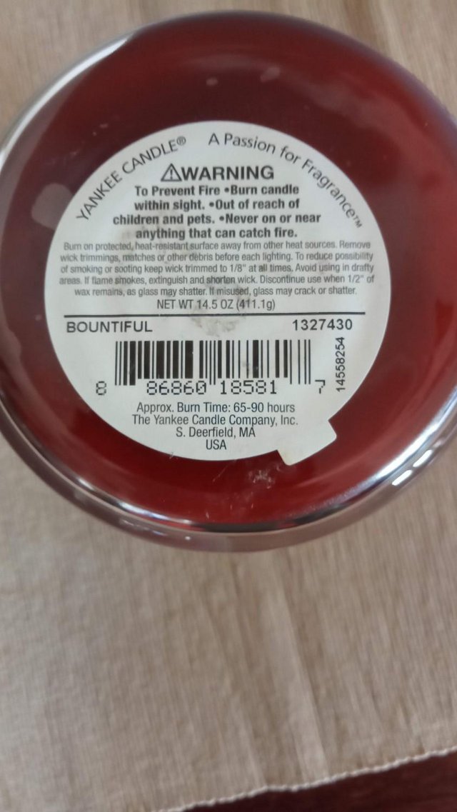 Image 3 of Yankee Candle Bountiful ( Rare Scent )