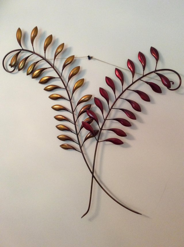 Preview of the first image of Attractive Metal Leaf Wall Art.